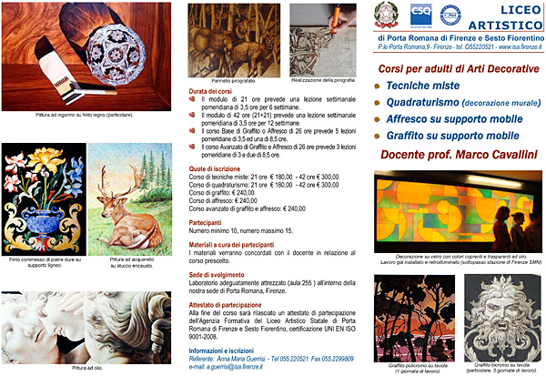 corso di tecniche pittoriche antiche